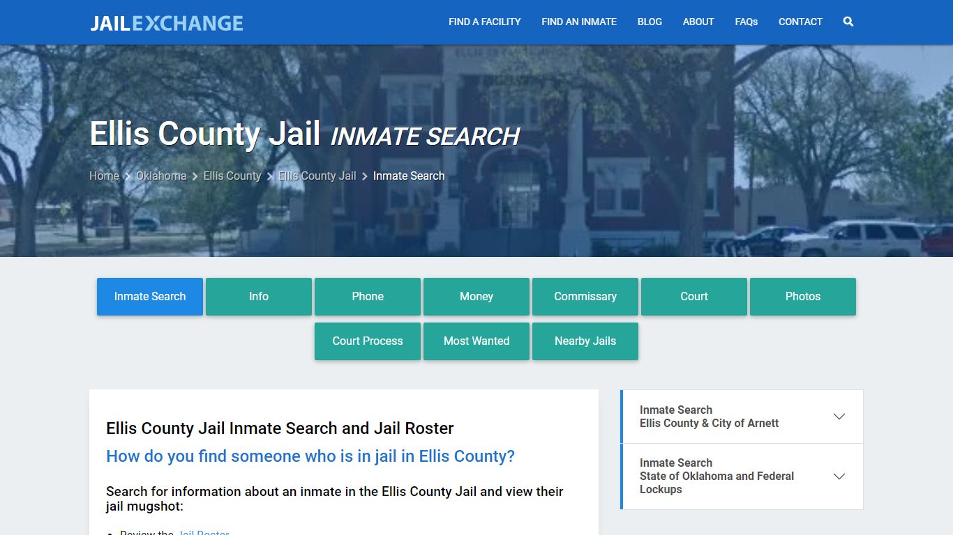Inmate Search: Roster & Mugshots - Ellis County Jail, OK