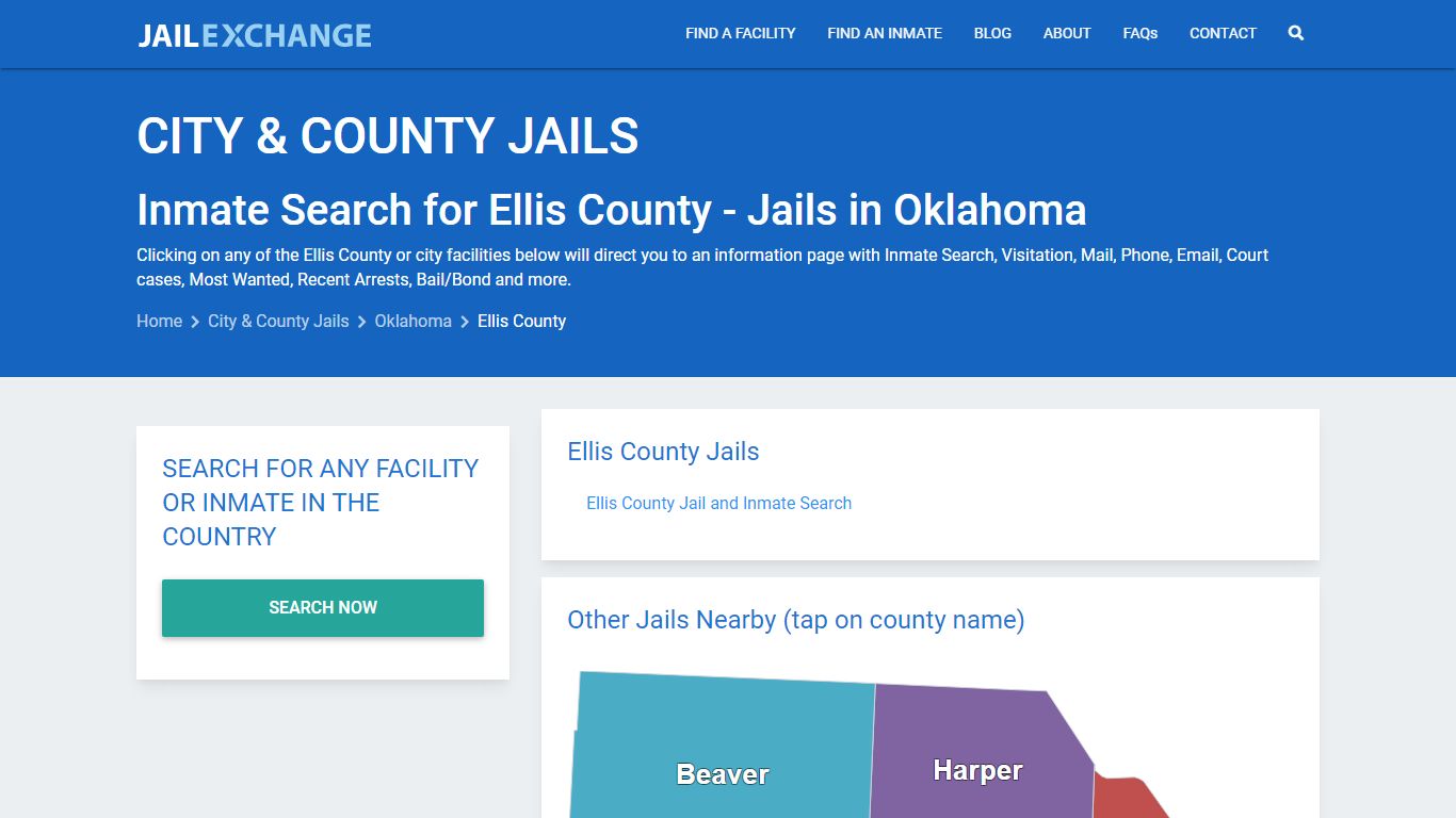 Inmate Search for Ellis County | Jails in Oklahoma - Jail Exchange